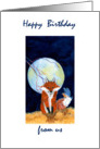 Birthday fox card