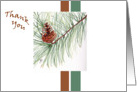 pine cone thank you card