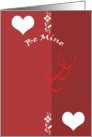 hearts valentine card