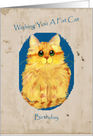 Fat Cat Birthday card