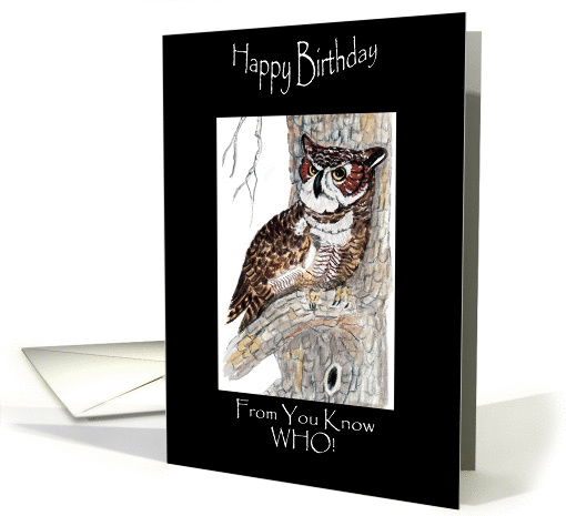 Birthday owl card (384627)
