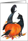 Witches Hat and Cat card