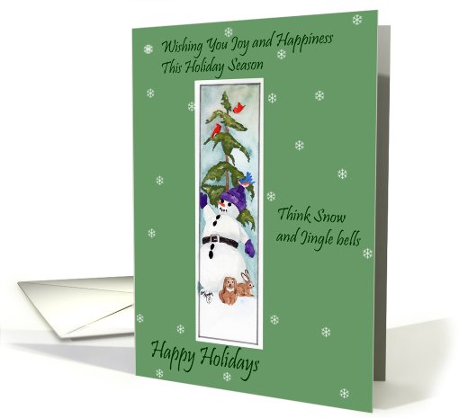 Happy Holidays, Snowman and Friends card (725776)