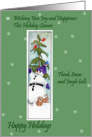 Happy Holidays, Snowman and Friends card