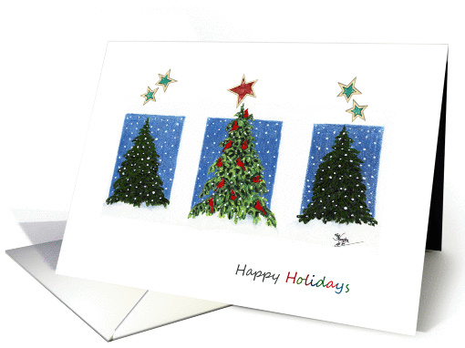Redbird Christmas Tree card (880870)