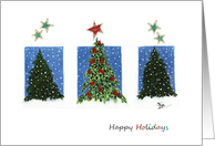 Redbird Christmas Tree card