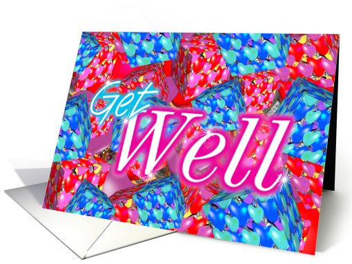 Get Well, Abstract Cubes card (642086)