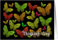 Thinking of you butterflies card