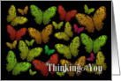 Thinking of you butterflies card