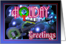 Guitars and keyboards play holiday greetings card