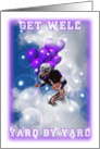 Fooball player rushes good health balloons card