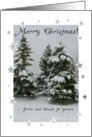 Merry Christmas from our house to yours-Snowy Trees card