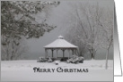 Merry Christmas-Pretty Gazebo in Snow card