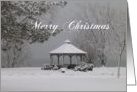 Merry Christmas- Gazebo in Winter/snowscene card