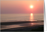 Sunset on Walney Beach card