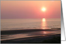 Sunset on Walney Beach card