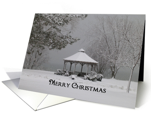 Merry Christmas-Pretty Gazebo in Snow card (319174)
