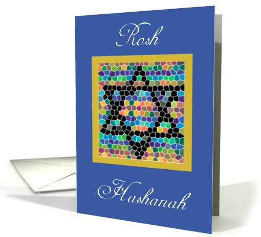 Rosh Hashanah-Star of David in colorful mosaic card (478109)