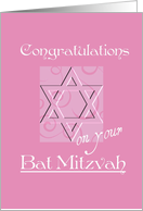 Congratulations on your Bat Mitzvah card