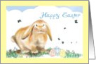 Happy Easter- Painted Bunny and Easter Eggs card