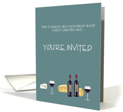 Wine and Cheese Party Invitation-with Quote card (606802)