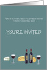 Wine and Cheese Party Invitation-with Quote card