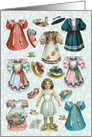 Vintage Ready for Tea Paper Doll Set All Occasion Vintage Card