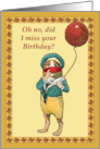 Belated Birthday Vintage Guinea Pig with Coronavirus mask card