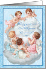 Vintage Cherubs Announcement of Baby Boy Little Prince Arrival card