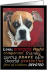 Boxer Dog Original Oil Painting Blank Note card
