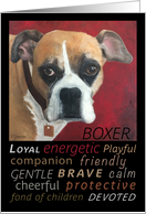 Boxer Dog Original Oil Painting Blank Note card