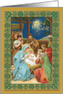 Three Kings Visiting The Manger card