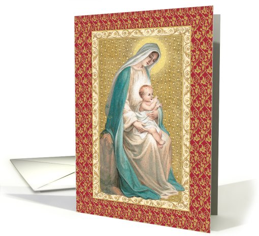 Madonna and Child card (252942)