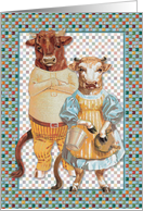 Mr & Mrs Cow Couple card