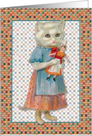 Kitty Loves Her Dolly card