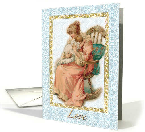 Mother Comforting Her Son card (261368)