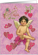 My Valentine think of me card