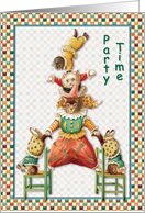 Kitty Circus Party Time card