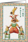 Kitty Circus Party Time card