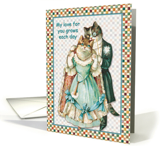 Cat Couple Romance card (375744)