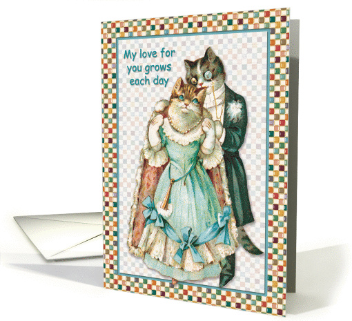 Cat Couple Romance card (375744)