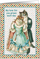 Cat Couple Romance card