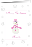 Christmas snowflakes card