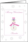 Christmas snowflakes card