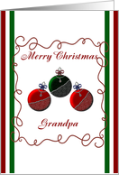 Merry Christmas Grandpa Stripes card
