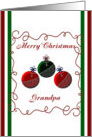 Merry Christmas Grandpa Stripes card