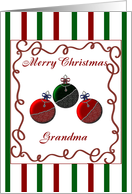 Merry Christmas Grandma Stripes card