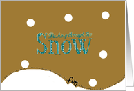Dashing Through The Snow card