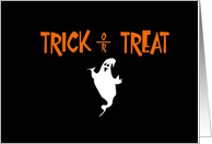 trick or treat ghost card