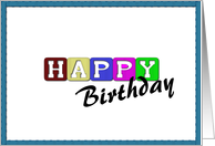 Happy Birthday card